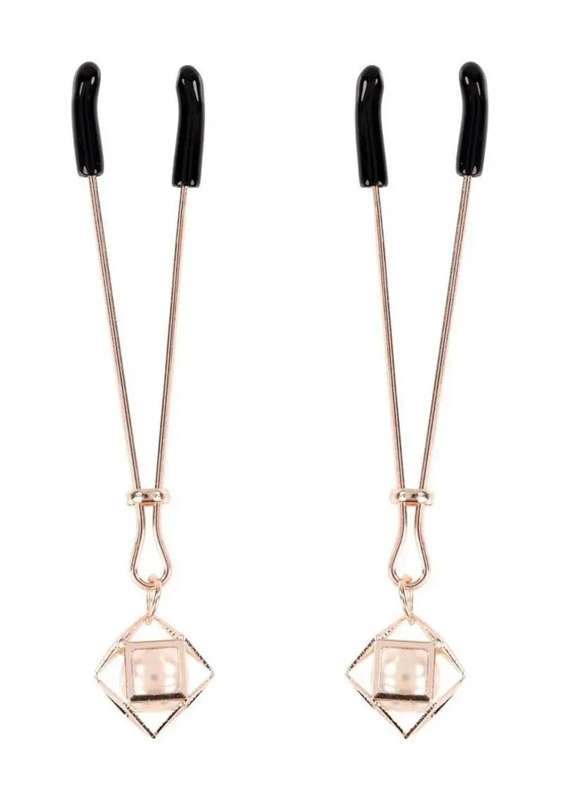Brat Pearl Nipple Jewelry – Rose Gold/White