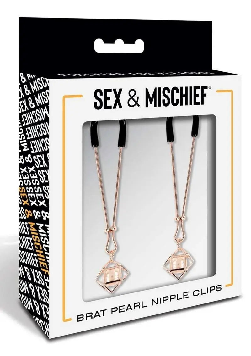Brat Pearl Nipple Jewelry – Rose Gold/White