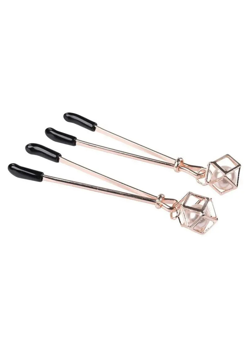 Brat Pearl Nipple Jewelry – Rose Gold/White