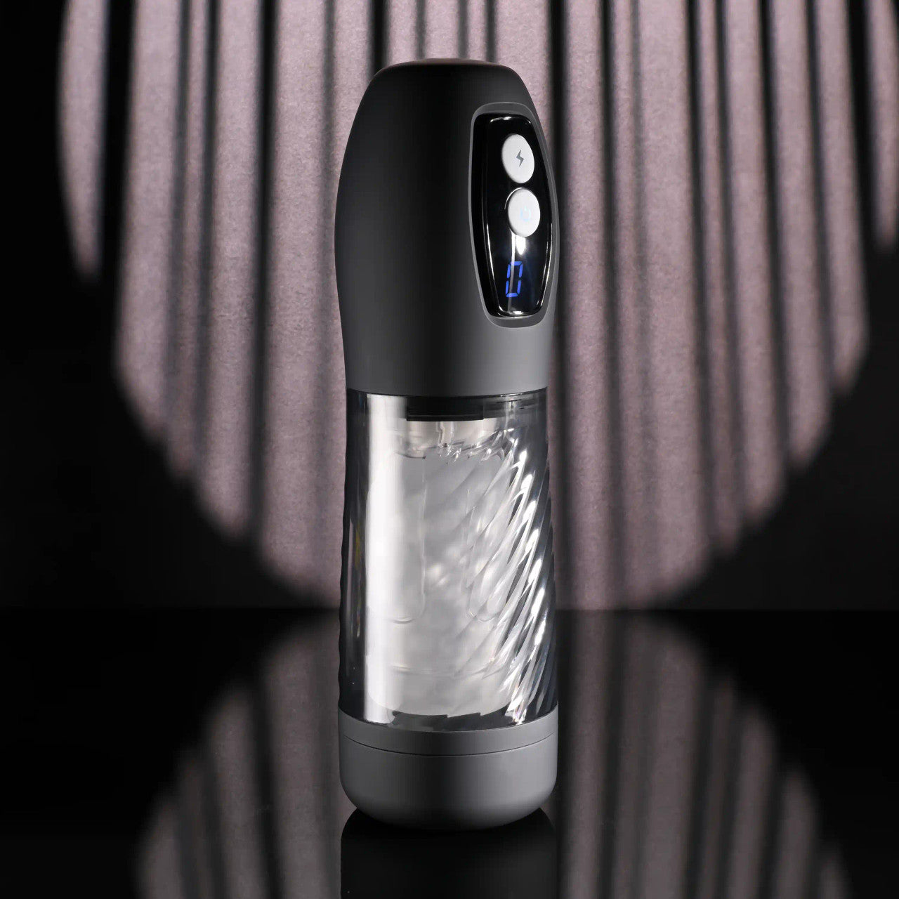 Playboy Whirlwind Rechargeable Thrusting and Spinning Stroker – Black