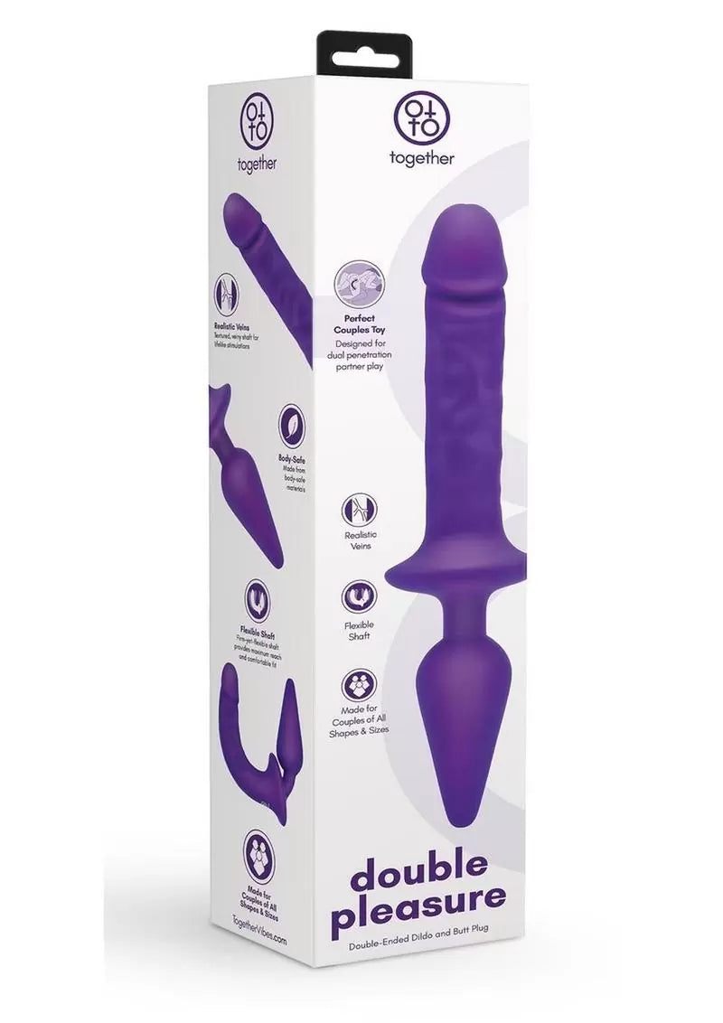 Together Toys Double Pleasure Rechargeable Silicone Couples Vibrator – Purple