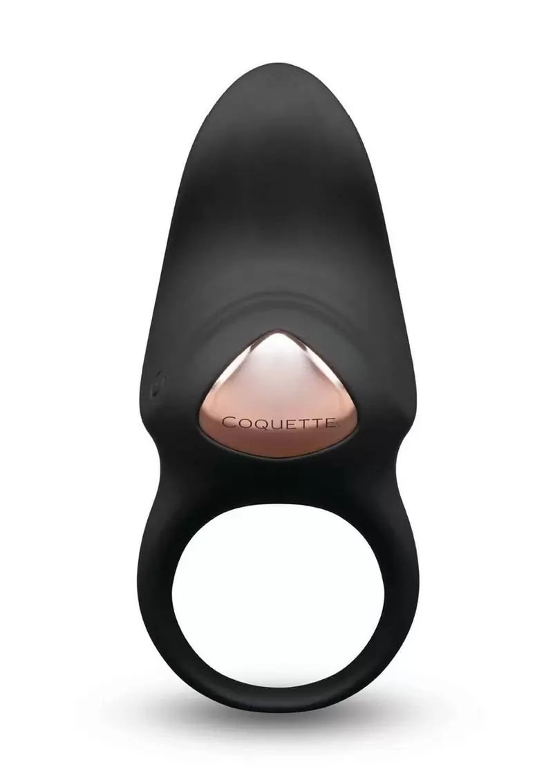 Coquette The After Party Silicone Rechargeable Couples Ring – Black/Gold