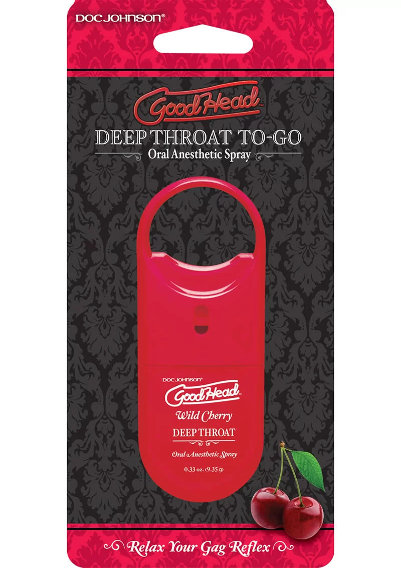 Goodhead Deep Throat To Go Oral Anesthetic Spray Strawberry .33 Ounce
