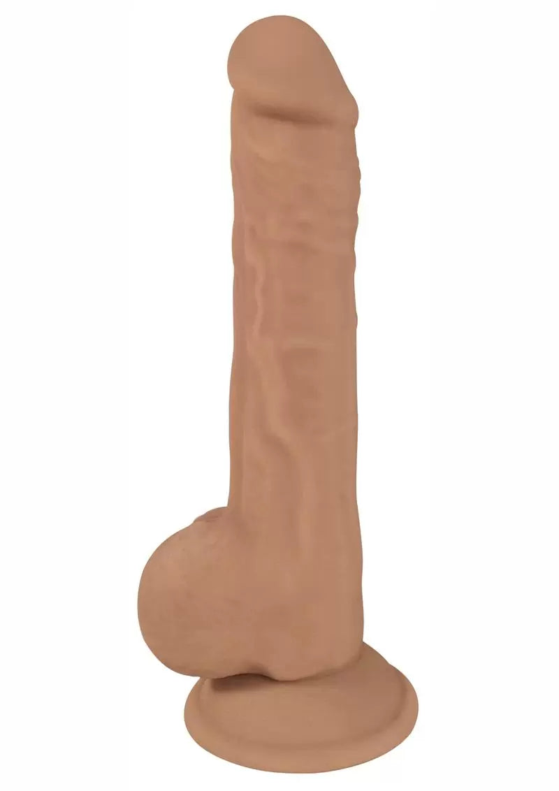 Fleshstixxx Dual Density Silicone Bendable Dong with Balls 9in