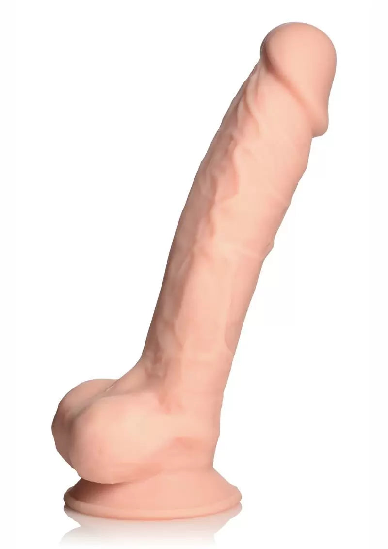 Fleshstixxx Silicone Bendable Dong with Balls 7in Vanilla