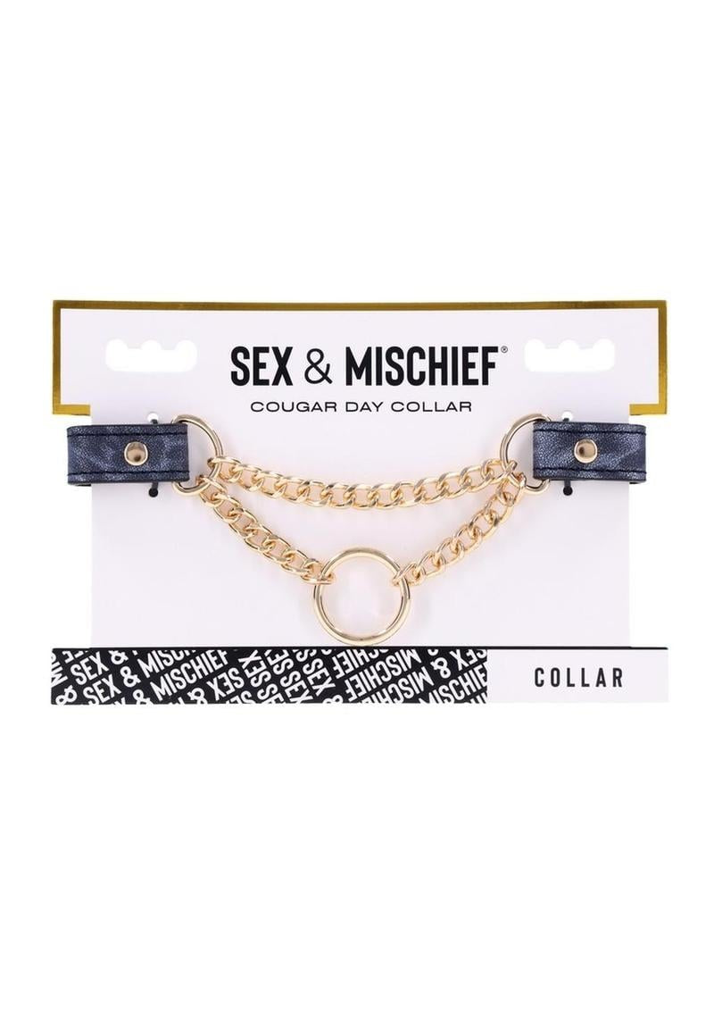 Sex and Mischief Cougar Day Collar – Navy/Gold