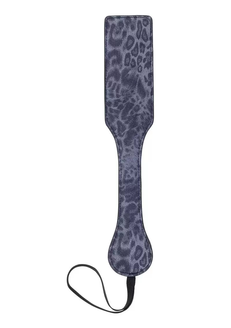 Sex and Mischief Cougar Studded Paddle – Navy/Gold