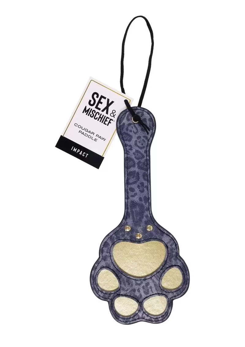 Sex and Mischief Cougar Paw Paddle – Navy/Gold