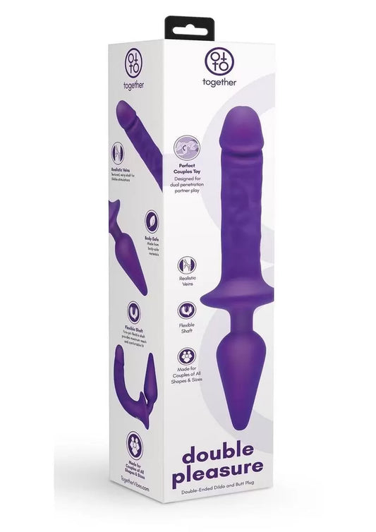 Together Toys Double Pleasure Rechargeable Silicone Couples Vibrator – Purple