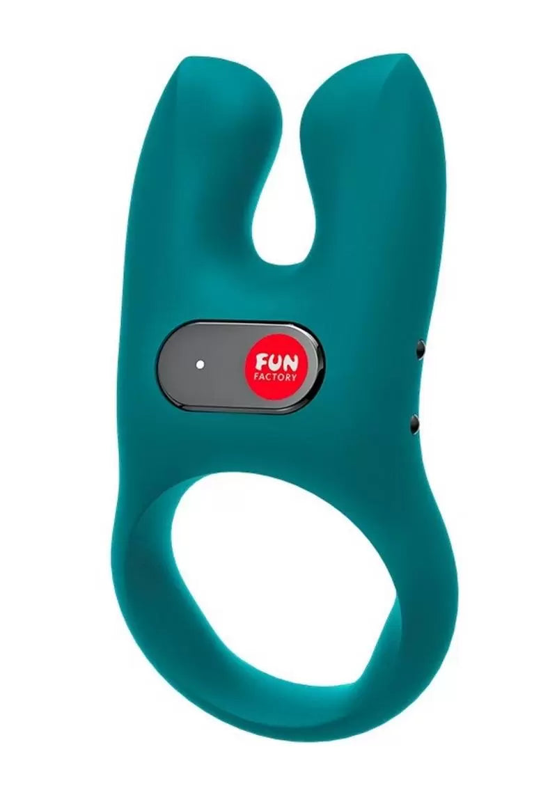 Nos Silicone Vibrating Couples Cock Ring – Deep Sea Blue