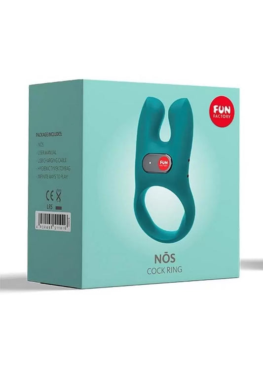 Nos Silicone Vibrating Couples Cock Ring – Deep Sea Blue