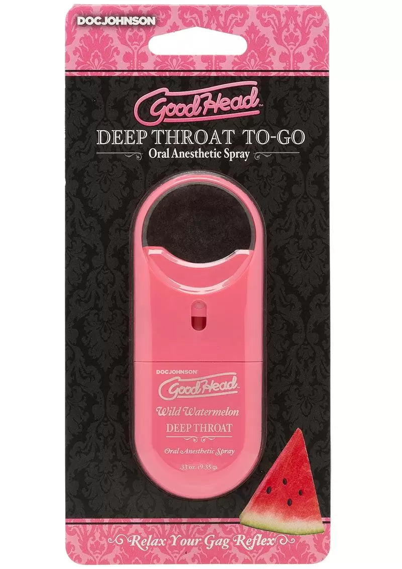 Goodhead Deep Throat To Go Oral Anesthetic Spray Strawberry .33 Ounce